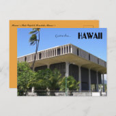 Capitol van de staat Hawaii Briefkaart (Voorkant / Achterkant)