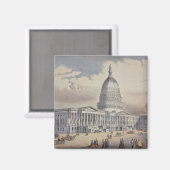 Capitol Washinton DC Verenigde Staten Magneet (Voorkant / Achterkant)