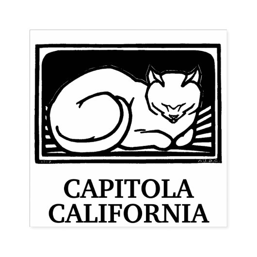 Capitola California kat  kunst Rubberstempel (Afrduk)