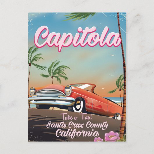 Capitola California Vintage-poster Briefkaart (Voorkant)