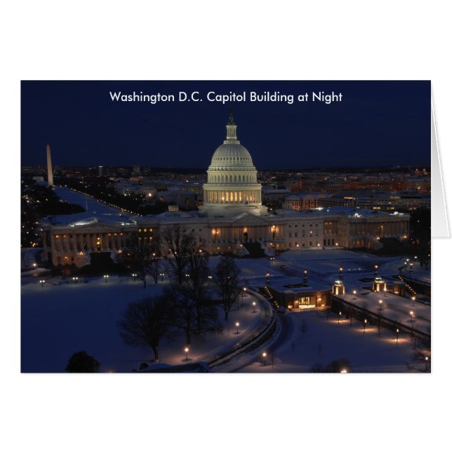 Capitole de Washington D.C. dans la nuit d'hiver (Devant horizontal)