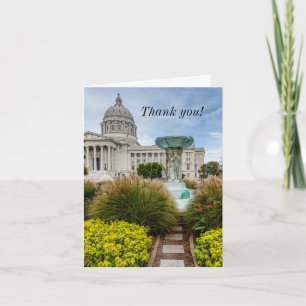 Capitole Du Missouri Et Carte de remerciements Fon
