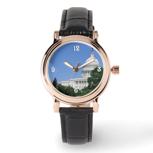 Capitolgebouw in Washington DC Horloge (Voorkant)