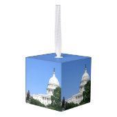 Capitolgebouw in Washington DC Kubus Ornament (Achter hoekig)
