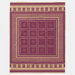 Capitoline Bloom: Etrusco-Romeinse fleece deken