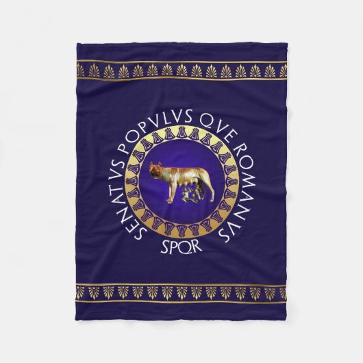 Capitoline Wolf Fleece Deken (Voorkant)