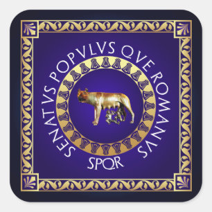 Capitoline Wolf Vierkante Sticker