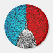 Capitool gebouw Abstract Magneet (Voorkant)