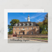 Capitool gebouw in Colonial Williamsburg Briefkaart (Voorkant / Achterkant)