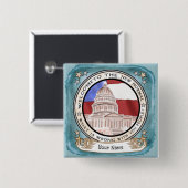 Capitool Nieuw Normaal Vierkante Button 5,1 Cm (Voorkant /achterkant)