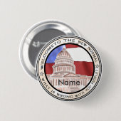 Capitool nieuwe normaal politiek ronde button 5,7 cm (Voorkant /achterkant)