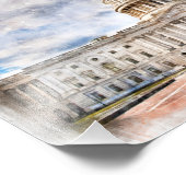 Capitool van de Verenigde Staten dichtbij in Washi Foto Afdruk (Hoek)