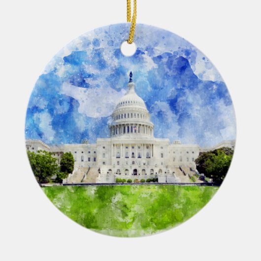 Capitool van de Verenigde Staten in Washington DC  Keramisch Ornament (Voorkant)