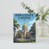 Capitool van Iowa, VS Briefkaart (Staand voorkant)