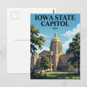 Capitool van Iowa, VS Briefkaart (Voorkant / Achterkant)