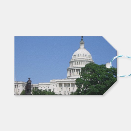 Capitoolgebouw in Washington DC Cadeaulabel (Voorkant (Horizontaal))