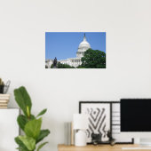 Capitoolgebouw in Washington DC Poster (Thuiskantoor)