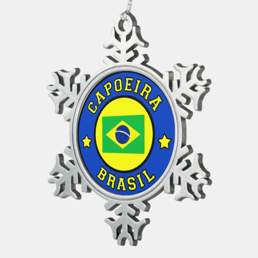 Capoeira Brasil Tin Sneeuwvlok Ornament (Rechts)