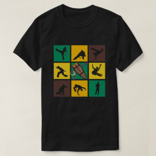Capoeira Pop Kunst als sportspelers T-shirt
