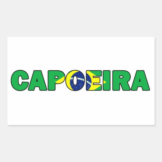 Capoeira Rechthoekige Sticker (Voorkant)