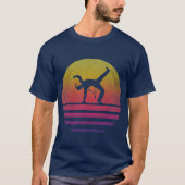 Capoeira Retro 70s Silhouette Gift T-shirt (Voorkant)