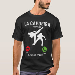 Capoeira Roda Malica Cadeau Combat Platine T-shirt