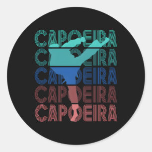 Capoeira Training Hobby Braziliaanse Mail Ronde Sticker