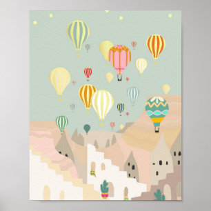 Cappadocia Day Art Luchtballon Turkije Poster