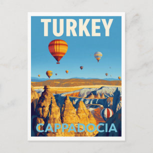 Cappadocia Hete Luchtballonnen Retro Briefkaart