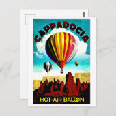 Cappadocia, luchtballonnen, panorama, Turkije Briefkaart (Voorkant / Achterkant)