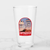 Cappadocia Turkey Retro Travel Art  Glas (Voorkant)