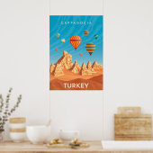 Cappadocia Turkey Travel Poster (Keuken)