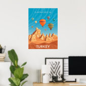 Cappadocia Turkey Travel Poster (Thuiskantoor)