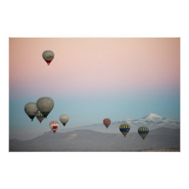 Cappadocië. ballonvlucht perfect poster