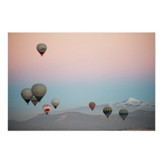 Cappadocië. ballonvlucht perfect poster (Voorkant)