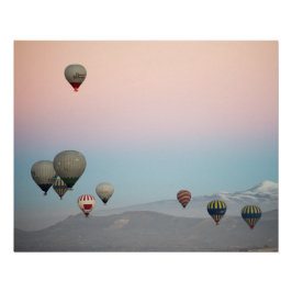 Cappadocië. ballonvlucht perfect poster