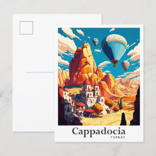 Cappadocië Spanje Vintage Travel Portrait Briefkaart