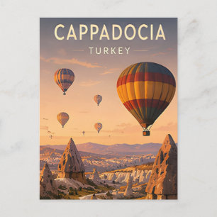 🎈 Cappadocië Turkije Heet Lucht Ballon Vallei Uit Briefkaart