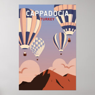 Cappadocië Turkije Retro Reis Kunst Vintage Poster