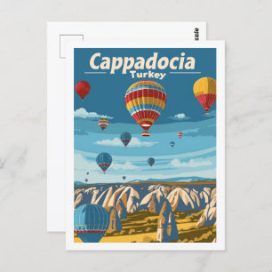 Cappadocië Turkije Vintage Beroemde Reisplaats Briefkaart