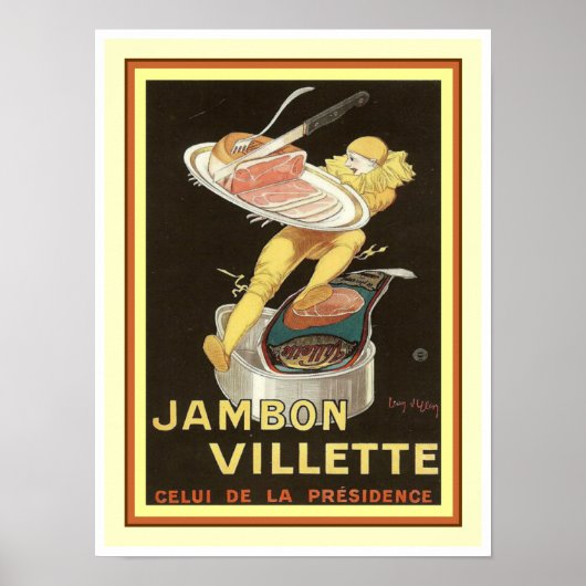 Cappielllo Jambon Villette ad Poster 12 x 16 (Voorkant)