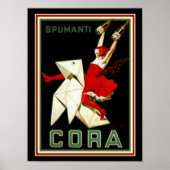 Cappiello Art Déco "Cora" Spumanti Imprimer 12 x 1 (Devant)