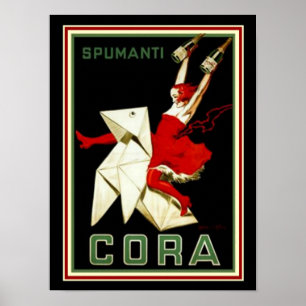 Cappiello Art Déco "Cora" Spumanti Imprimer 12 x 1