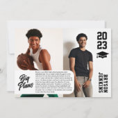 Cappin Season Masculine Afstuderen Uitnodiging (Achterkant)