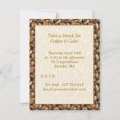 Cappuccino à vapeur tasse de café Invitation (Dos)