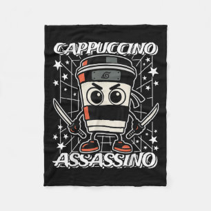 Cappuccino-Assassino Italiaans-Brainrot Koffie Ass Fleece Deken