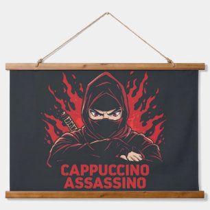 Cappuccino Assassino Koffieliefhebbers Italiaans B Hangend Wandkleed