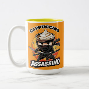 Cappuccino Assassino Koffieliefhebbers Italiaans B Tweekleurige Koffiemok