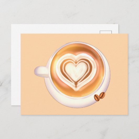 cappuccino briefkaart (Voorkant / Achterkant)