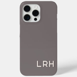 Cappuccino Cream Minimalistische Monogram Hoes